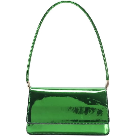 Kukuzhu Tote Bag Purse for Women Shiny Leather Clutch Purses Ladies Shoulder Bag Handbags Fashion Retro Top Handle Tote Bag 2023