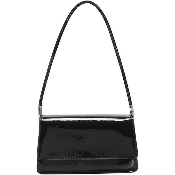 Kukuzhu Tote Bag Purse for Women Shiny Leather Clutch Purses Ladies Shoulder Bag Handbags Fashion Retro Top Handle Tote Bag 2023