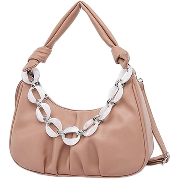 Kukuzhu Tote Bag Purses for Women Large Crossbody Bag Handbags Retro Soft Leather Shoulder Bag Pleated Hobo Bag