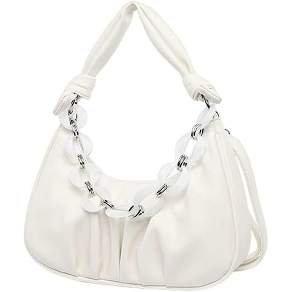 Kukuzhu Tote Bag Purses for Women Large Crossbody Bag Handbags Retro Soft Leather Shoulder Bag Pleated Hobo Bag