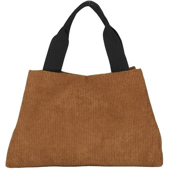 Kukuzhu Tote Bag Women Stylish Satchel Bags Corduroy Retro Hobo Bag Casual Soft Handbag Purse