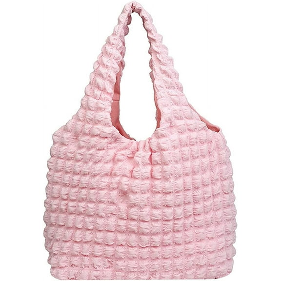 Kukuzhu Tote Bag for Women Canvas Hobo Purses Aesthetic Bubble Shoulder Bag Casual Handbag Beach Tote Bag Shopping Bag