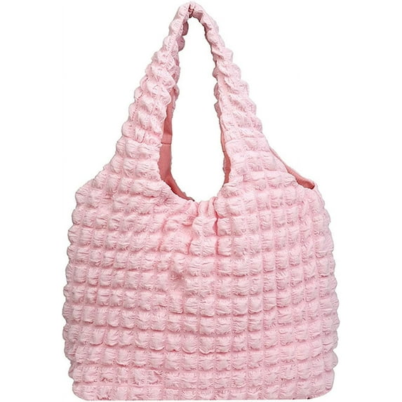 Kukuzhu Tote Bag for Women Canvas Hobo Purses Aesthetic Bubble Shoulder Bag Casual Handbag Beach Tote Bag Shopping Bag