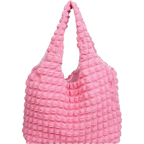 Kukuzhu Tote Bag for Women Canvas Hobo Purses Bubble Shoulder Bag Casual Handbag Beach Tote Bag Shopping Bag