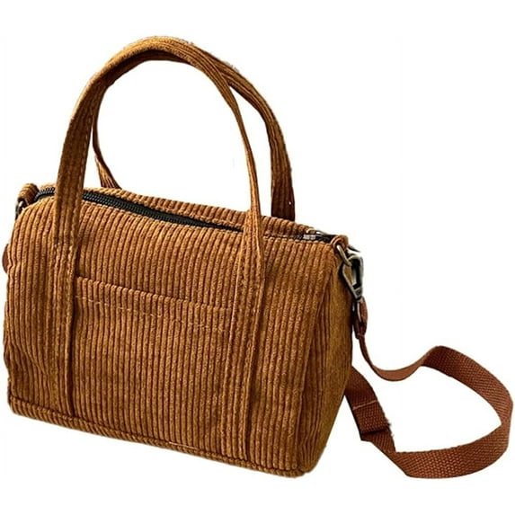 Kukuzhu Tote Bag for Women Corduroy Shouder Bag Fashion Hobo Bag Purse