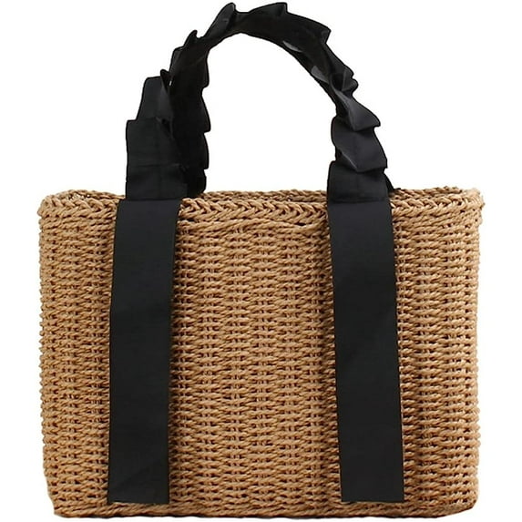Kukuzhu Tote Bag for Women Straw Purses and Handbags Small Straw Tote Bags Beach Straw Bags Summer