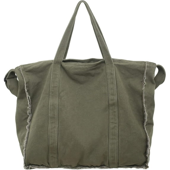 Kukuzhu Tote Bag for women, Retro Hobo Purse Crossbody Handbag Large Canvas Shoulder Bags for School Work Travel Shopping