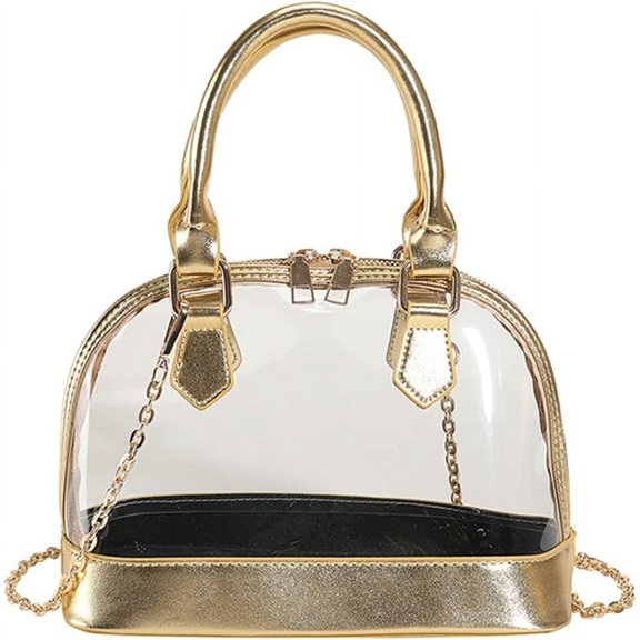 Kukuzhu Transparent Hobo Bag Tote Bag Women Casual Small Shoulder Bag Chic Crossbody Bag