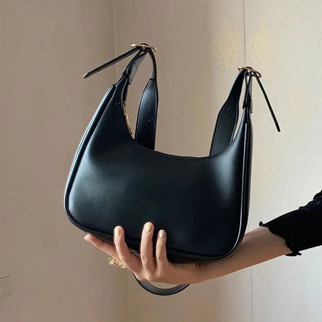♥MARITHE♥HALF MOON BAG Kukuzhu Trendy Advanced Half-moon Bag For Women PU Leather