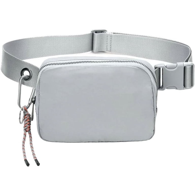 Unisex Nylon Fanny Pack Waist Bag Crossbody Belt Bag Adjustable Grey Amazon.com | Gray Crossbody Belt Bag for Women – Stylish  main image 3
