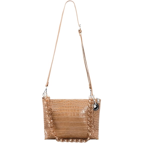 Kukuzhu Vintage Tote Bag for Women Small Clutch Purses Leather Crossbody Shoulder Bag Casual Satchel Handbags with Chain