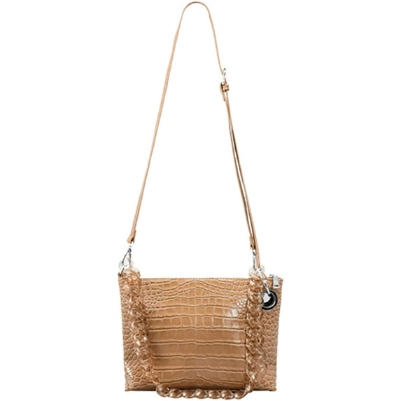 Kukuzhu Vintage Tote Bag for Women Small Clutch Purses Leather Crossbody Shoulder Bag Casual Satchel Handbags with Chain