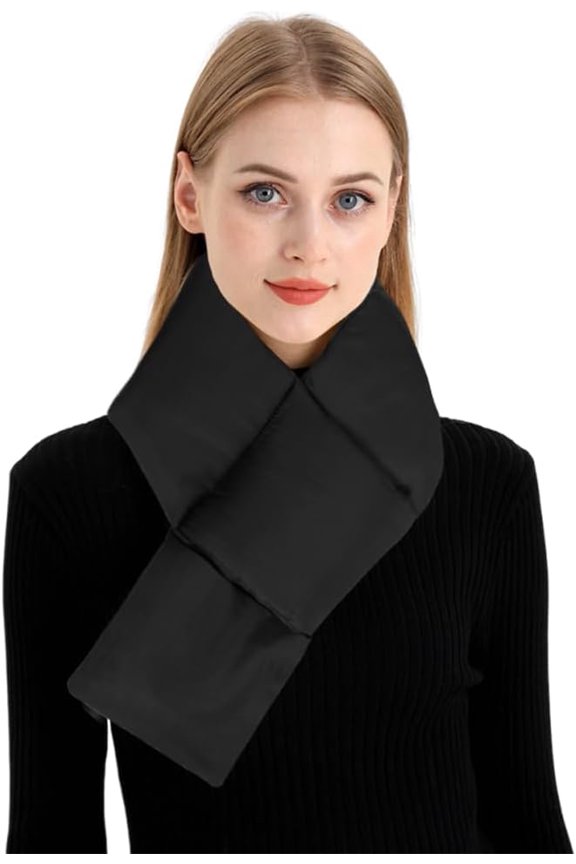 Winter Down Scarf for Women Men Waterproof Lightweight Puffer Scarf Warm Soft Neck Wrap Scarves Thermal Neckwarmer