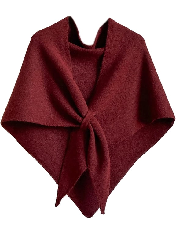 Winter Shawl Wraps for Women Knitted Pashmina Sweater Shawl Large Wool Triangle Scarf Warm Blanket Poncho Cardigan