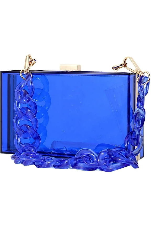 Women Acrylic Transparent Evening Bags Purses Clutch Bag Chic Banquet Chain Crossbody Bag Handbag for Party Prom