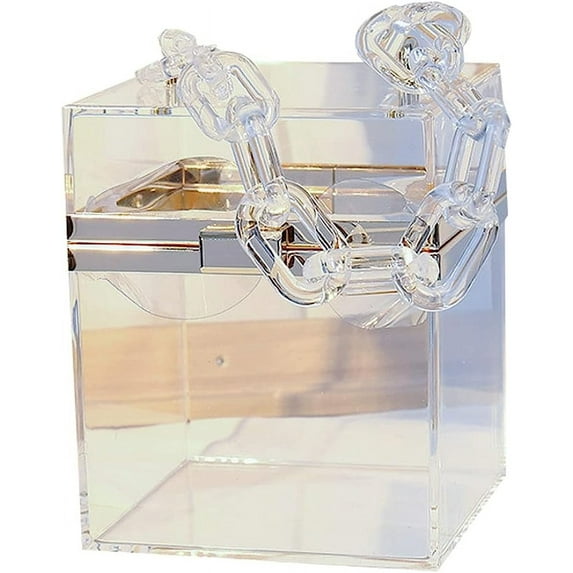 Kukuzhu Women Acrylic Transparent Evening Bags Purses Clutch Bag Chic Banquet Chain Crossbody Bag Handbag for Party Prom