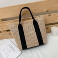 thumbnail image 1 of Kukuzhu Women Casual Rattan Handbags Wicker Woven Shoulder Bags Summer Beach Straw Bag Large Capacity Tote Lady Big Purses 2023, 1 of 6