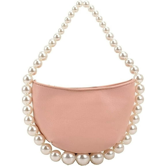 Kukuzhu Women Chic Pearl Shoulder Bags Fashion PU Leather Party Evening Purse