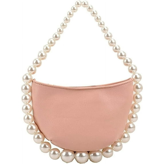 Kukuzhu Women Chic Pearl Shoulder Bags Fashion PU Leather Party Evening Purse