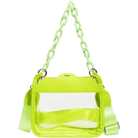 Kukuzhu Women Clear Crossbody Bag Stadium Approved Clear Clutch Purse Handbag Cute Crossbody transparent Bag Clear Satchel Bag