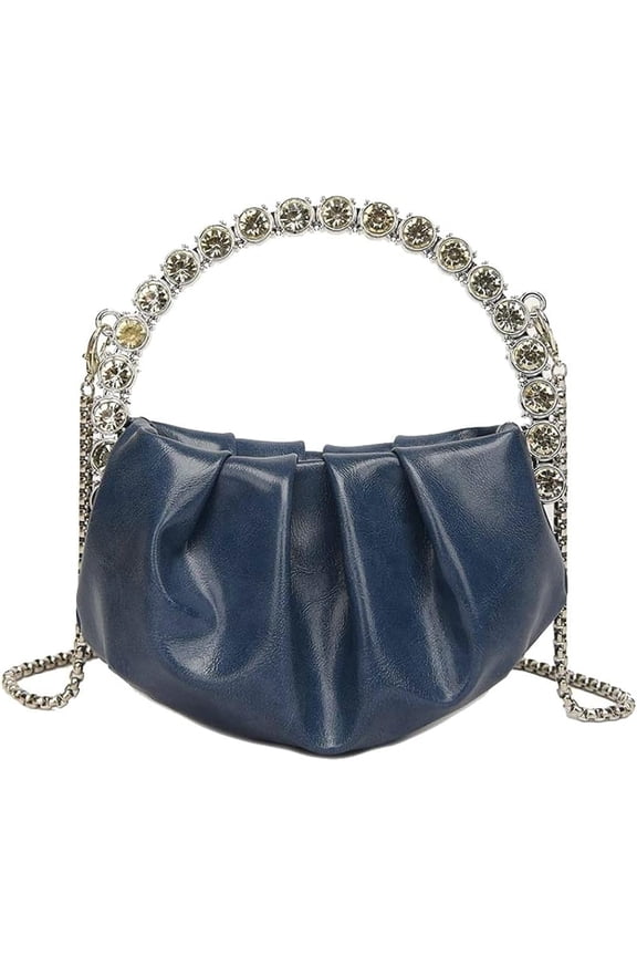 Women Cloud Bag Clutch Ruched Purse Evening Clutch Bag Chain Shoulder Bag Crossbody Bag for Evening Wedding Party