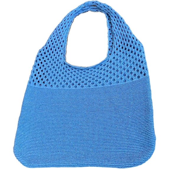 Kukuzhu Women Crochet Bag Knitted Tote Bag Grunge Tote Bag Cottagecore Shoulder Bags Mesh Hollow Casual Classic Purse