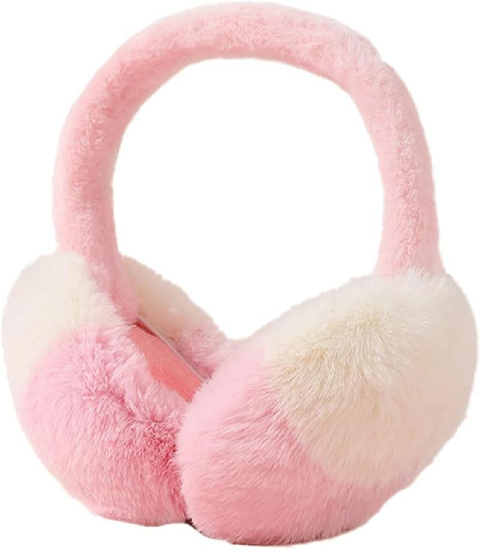 PESAAT Warm Ear Muffs For Women Wnter Unsex Fluffy Earmuffs Adjustable Lady Ear Warmer Faux