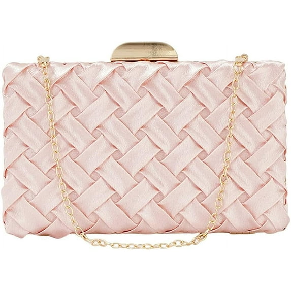 Kukuzhu Women Evening Bags Fashion Woven Wedding Party Chain Evening Clutch Purse Handbag