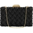 thumbnail image 1 of Kukuzhu Women Evening Bags Fashion Woven Wedding Party Chain Evening Clutch Purse Handbag, 1 of 6