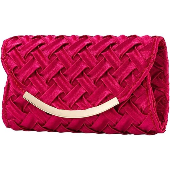 Kukuzhu Women Evening Bags Woven Chic Wedding Party Evening Clutch Purse Handbag