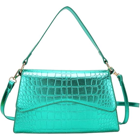 Kukuzhu Women Hobo Bag Tote Bag Square Shiny Elegant Chic Casual Shoulder Bag