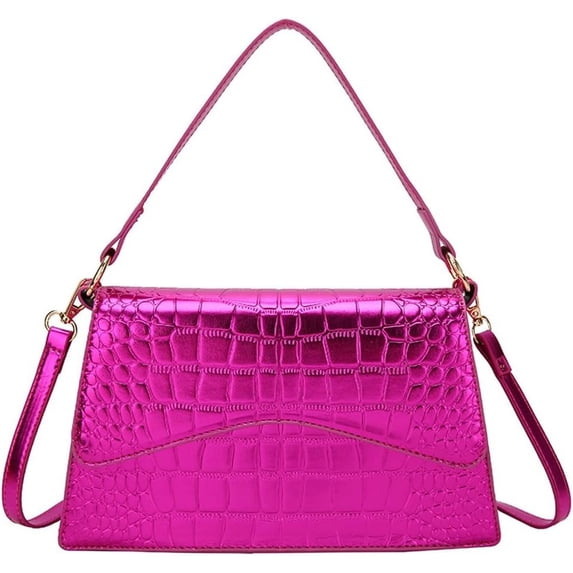 Kukuzhu Women Hobo Bag Tote Bag Square Shiny Elegant Chic Casual Shoulder Bag