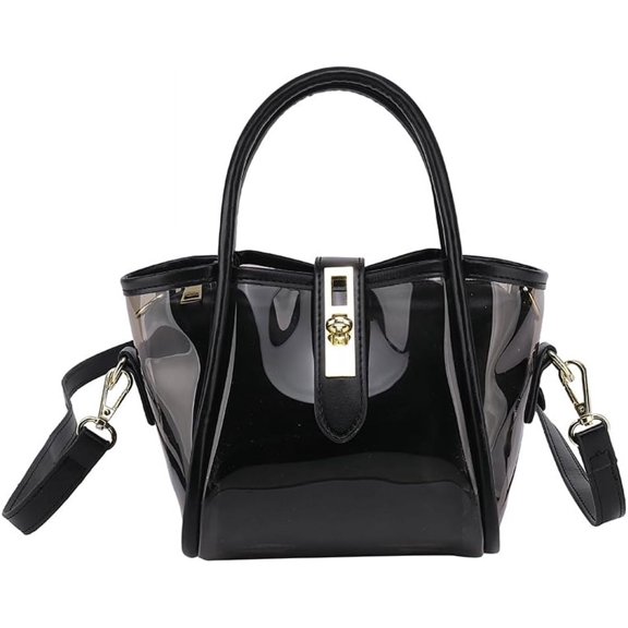 Kukuzhu Women Hobo Bag Transparent Tote Bag Casual Chic Shoulder Bag Crossbody Bag