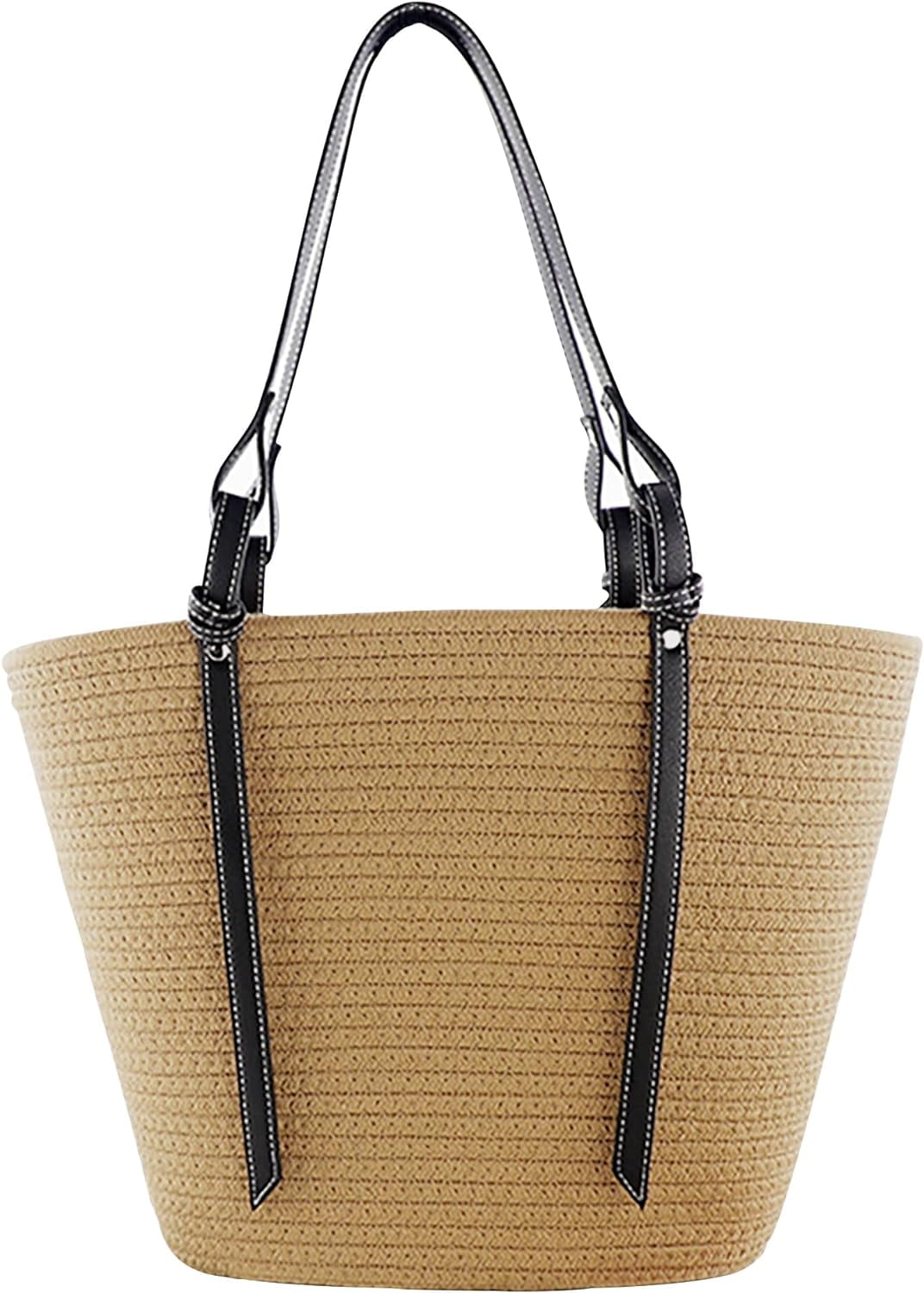 Kukuzhu Women Large Beach Tote Shoulder Handbag Summer Beach Cotton Crochet Handwoven Weaving Shoulder Purse Bag