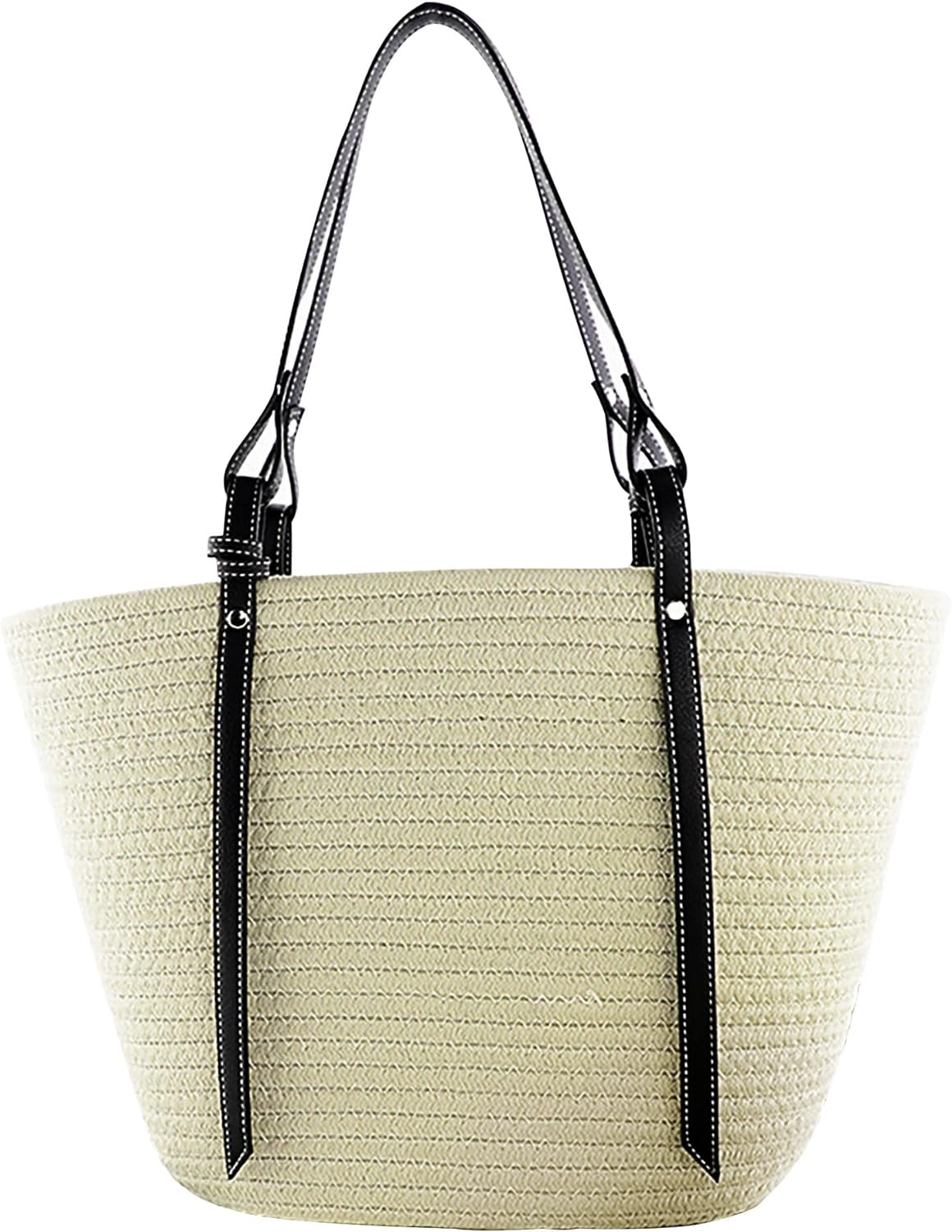 Kukuzhu Women Large Beach Tote Shoulder Handbag Summer Beach Cotton Crochet Handwoven Weaving Shoulder Purse Bag