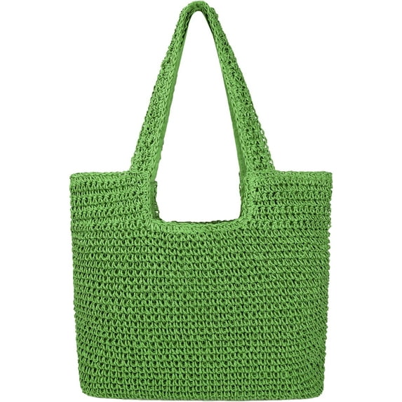Kukuzhu Women Large Straw Beach Bag Handmade Woven Shoulder Bags Hobo Tote Handbag Purse for Summer