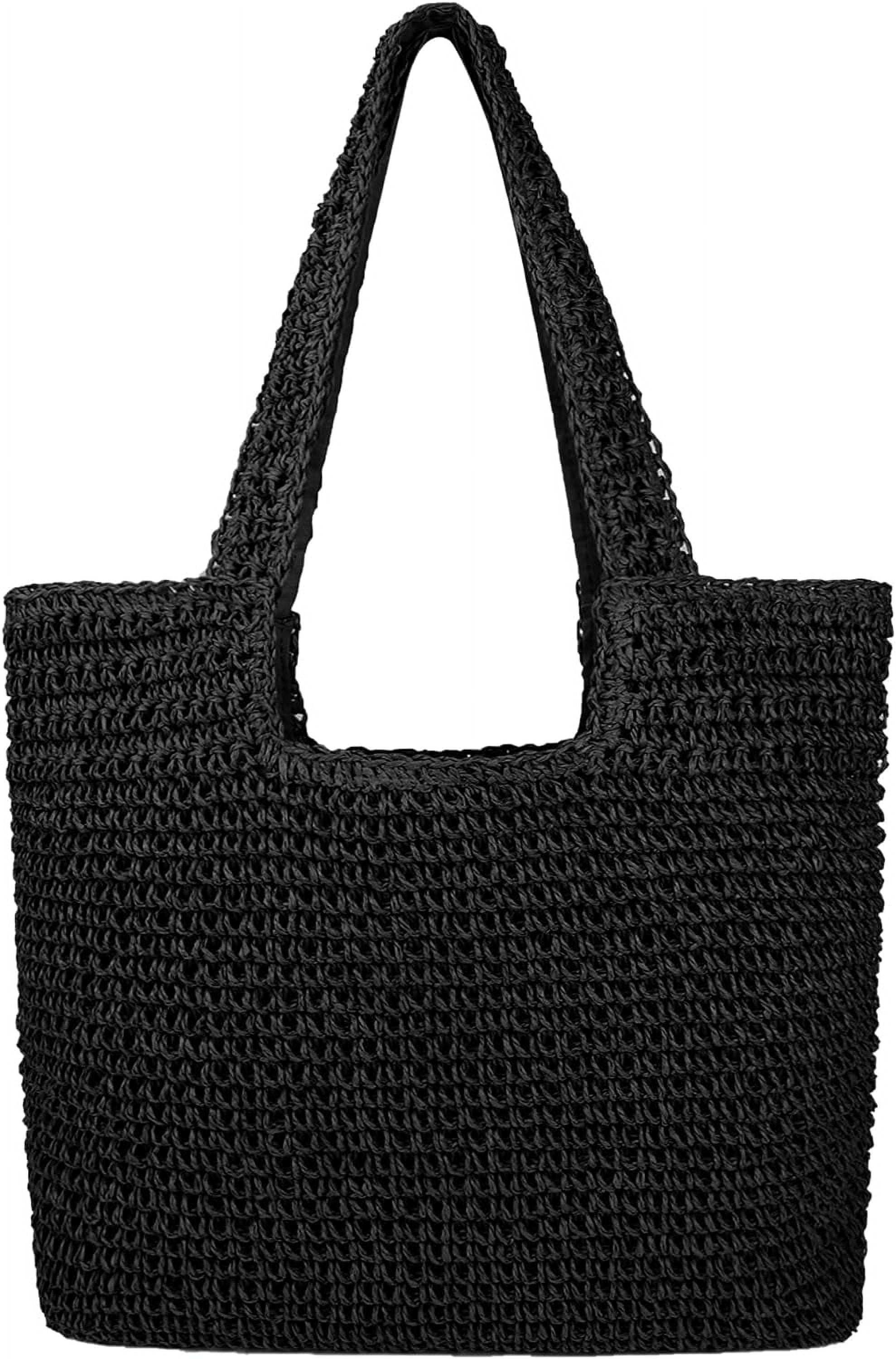 Kukuzhu Women Large Straw Beach Bag Handmade Woven Shoulder Bags Hobo ...