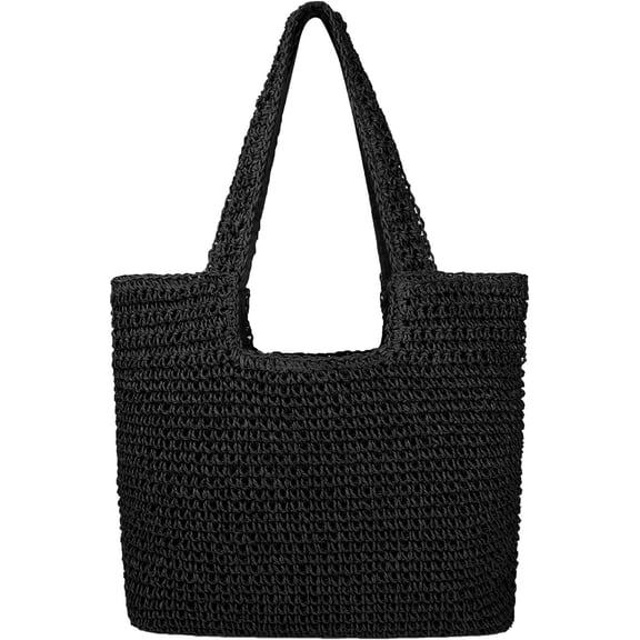 Kukuzhu Women Large Straw Beach Bag Handmade Woven Shoulder Bags Hobo Tote Handbag Purse for Summer