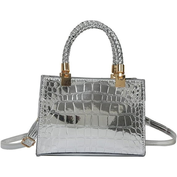 Kukuzhu Women Laser Tote Handbags Chic Trendy Party Shoulder Bag Casual Cute Shiny Crossbody Bag