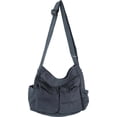 thumbnail image 1 of Kukuzhu Women Men Crossbody Shoulder Bag Large Hobo Bag with Multiple Pockets Canvas Messenger Tote Bag for Women and Men, 1 of 7