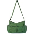 thumbnail image 1 of Kukuzhu Women Men Crossbody Shoulder Bag Large Hobo Bag with Multiple Pockets Canvas Messenger Tote Bag for Women and Men, 1 of 7