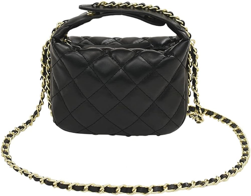 Kukuzhu Women Mini Tote Bag Cute Quilted Crossbody Shoulder Bag Top