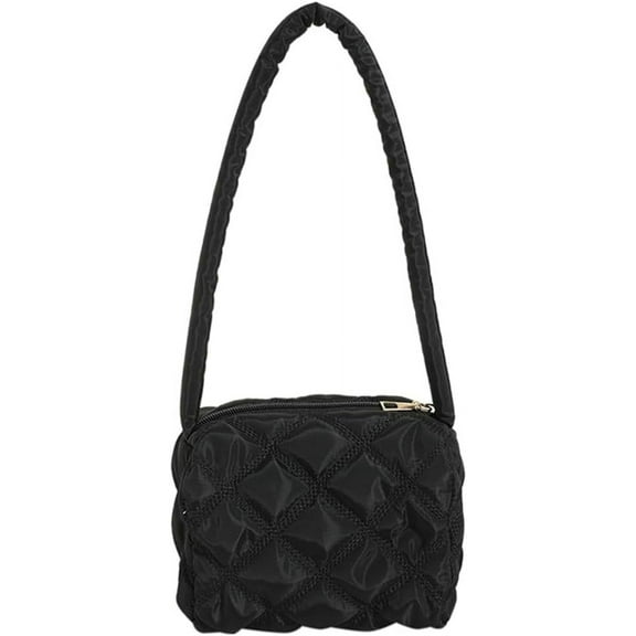Kukuzhu Women Quilted Shoulder Bag Padding Down Cotton Hobo Bag Fashion Small Cloud Bag