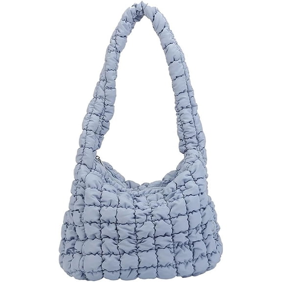Kukuzhu Women Quilted Tote Bag Lightweight Padding Shoulder Bag Puffy Crossbody Bag Bubble Hobo Bag