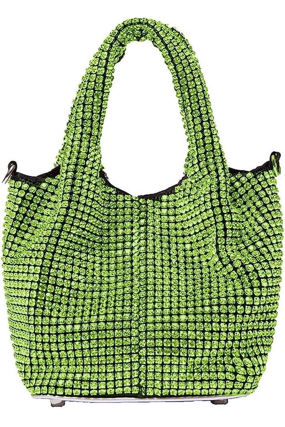 Women Rhinestones Tote Bag Crystal Hobo Bag Bling Bling Evening Handbag Stylish Shiny Clutch Purse Wedding Party