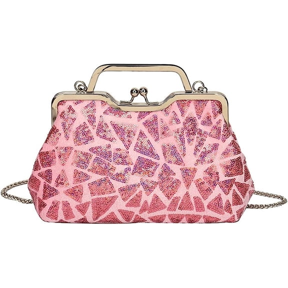 Kukuzhu Women Shell Evening Bags Fashion Colorful Wedding Party Evening Clutch Purse Chain Shoulder Bag