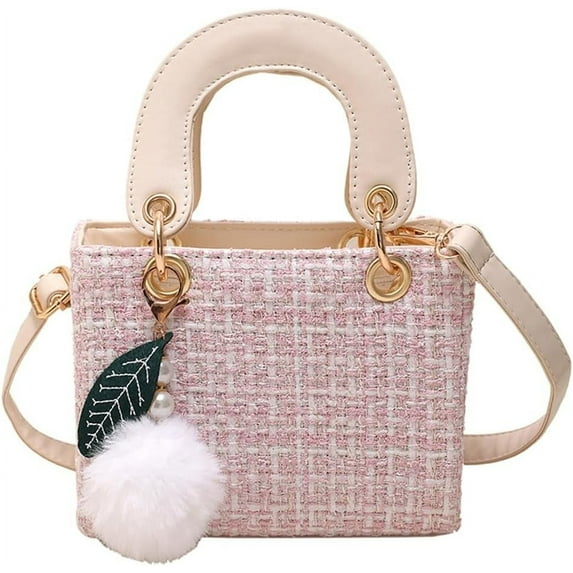 Kukuzhu Women Shoulder Tote Bag Small Chic Cute Plaid Hobo Bag Travel Handbag