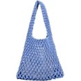 thumbnail image 1 of Kukuzhu Women Small Crochet Tote Handbag Cotton Top Handle Bag Summer Mesh Beach Bag Drawstring Fishing Net Bag Clutch Handbag, 1 of 7
