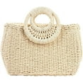 thumbnail image 1 of Kukuzhu Women Straw Beach Bag Rattan Tote Handbag Summer Straw Crossbody Shoulder Handbag Top Handle Bags with Round Ring Handle, 1 of 7