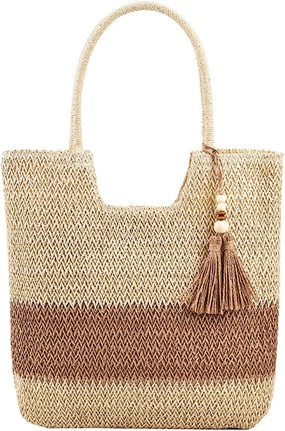 Kukuzhu Women Straw Beach Bag Summer Woven Shoulder Tote Bag Hobo Bag ...